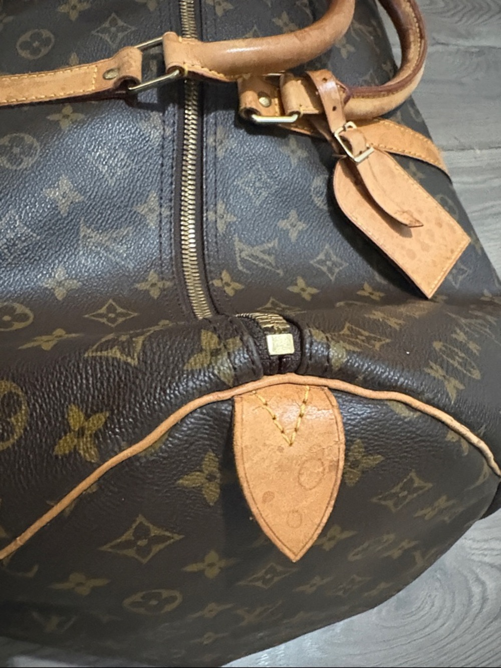 Louis Vuitton Monogram Keepall Duffle Bag - Brown & Tan - Picture 8 of 16